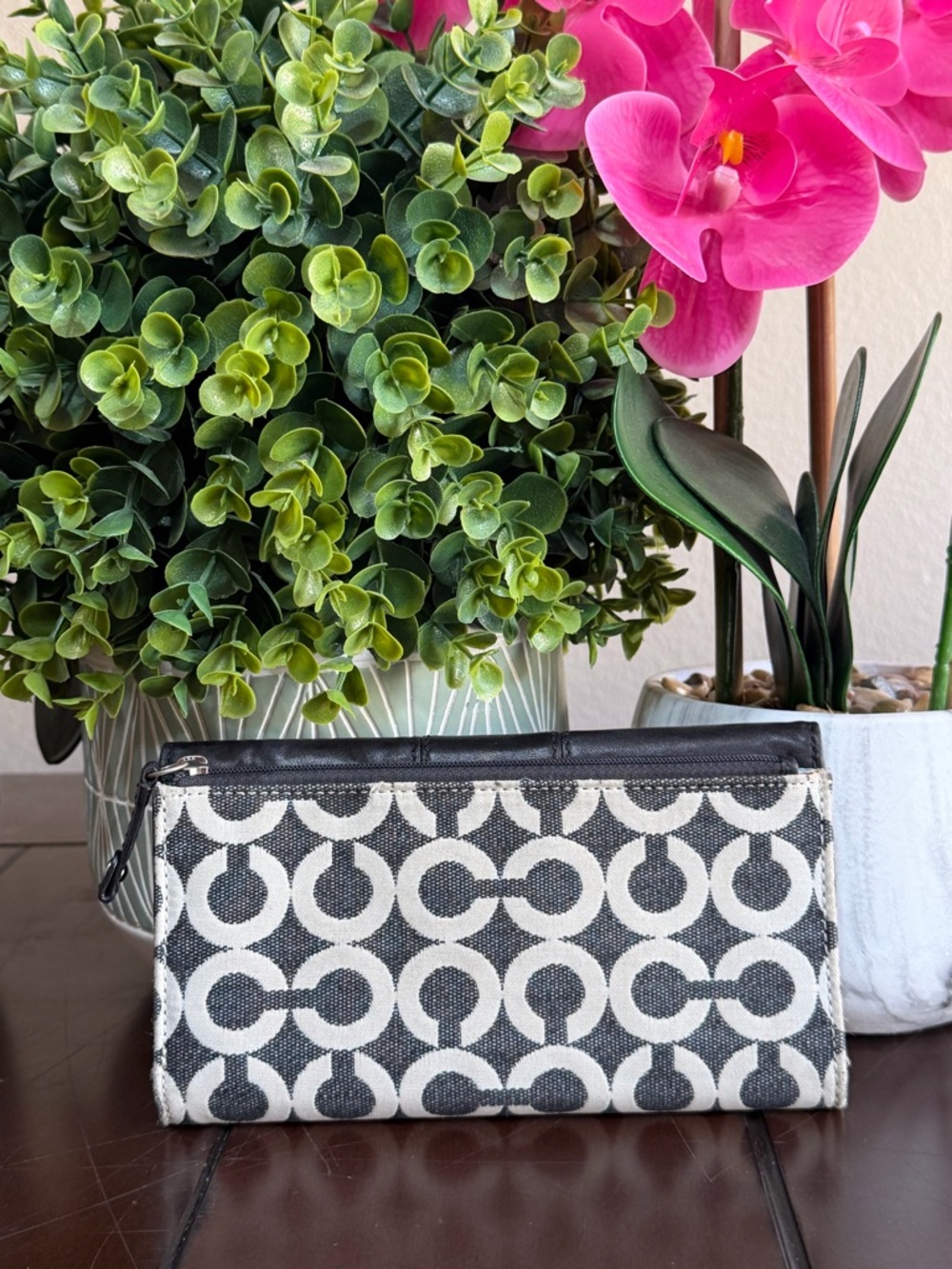 Coach Wallet black/ White - Picture 3 of 10